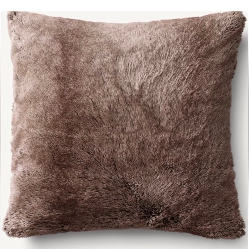 Set of two Restoration Hardware Luxe Faux Fur Pillow Covers - 22x22